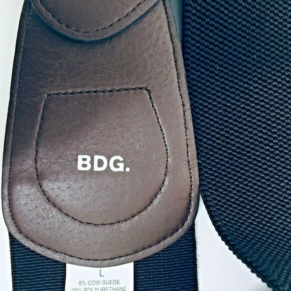 BDG Women's Buckle Belt Horse Bit Retro Classic 70's Brown Stretchy Size Large - Picture 4 of 5